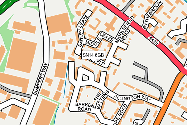 SN14 6GB map - OS OpenMap – Local (Ordnance Survey)