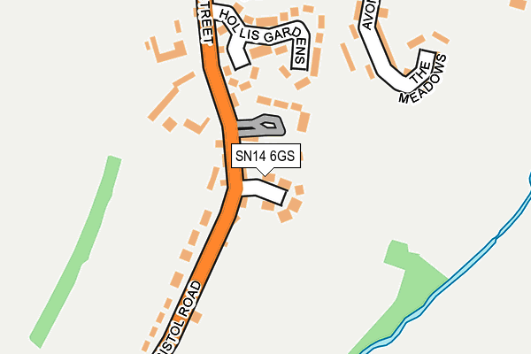 SN14 6GS map - OS OpenMap – Local (Ordnance Survey)
