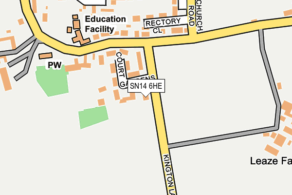 SN14 6HE map - OS OpenMap – Local (Ordnance Survey)