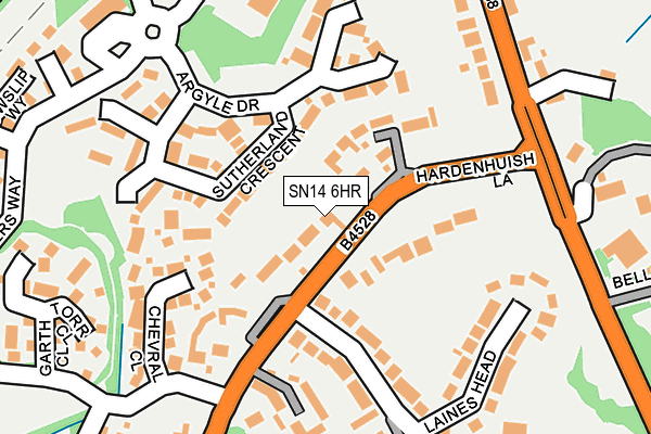 SN14 6HR map - OS OpenMap – Local (Ordnance Survey)