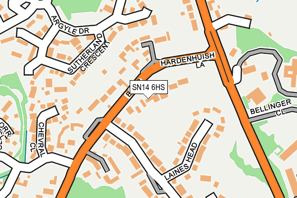 SN14 6HS map - OS OpenMap – Local (Ordnance Survey)