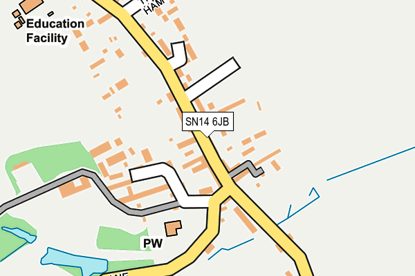 SN14 6JB map - OS OpenMap – Local (Ordnance Survey)