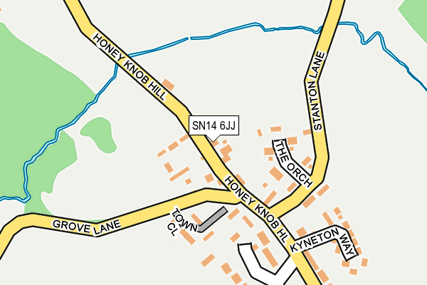 SN14 6JJ map - OS OpenMap – Local (Ordnance Survey)