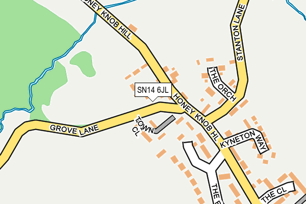 SN14 6JL map - OS OpenMap – Local (Ordnance Survey)