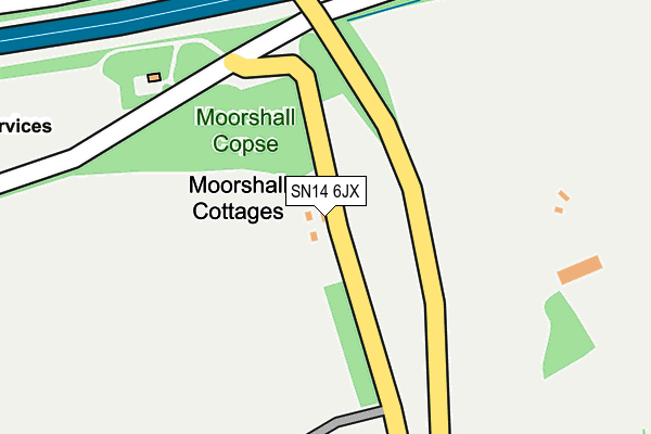 SN14 6JX map - OS OpenMap – Local (Ordnance Survey)