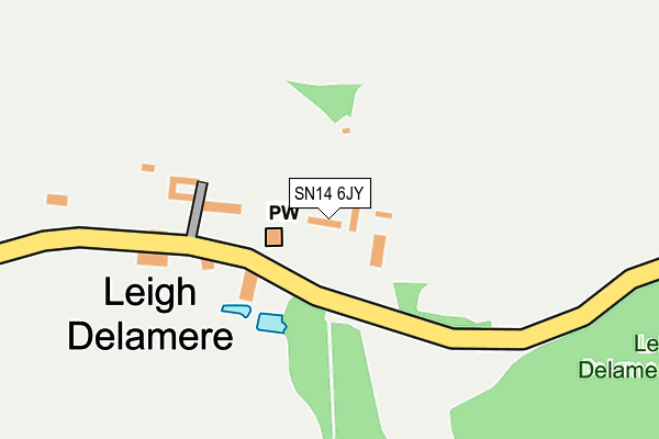 SN14 6JY map - OS OpenMap – Local (Ordnance Survey)