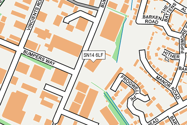 SN14 6LF map - OS OpenMap – Local (Ordnance Survey)
