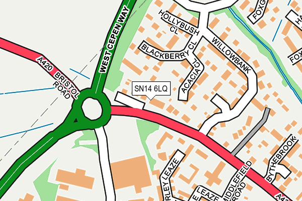 SN14 6LQ map - OS OpenMap – Local (Ordnance Survey)