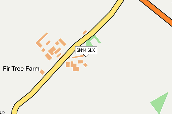 SN14 6LX map - OS OpenMap – Local (Ordnance Survey)