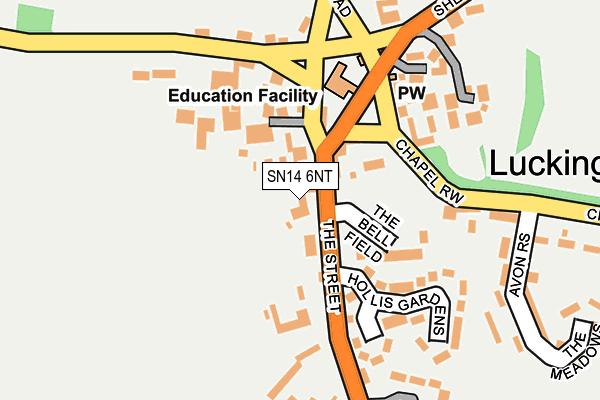 SN14 6NT map - OS OpenMap – Local (Ordnance Survey)
