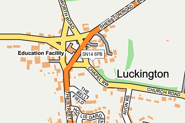 SN14 6PB map - OS OpenMap – Local (Ordnance Survey)