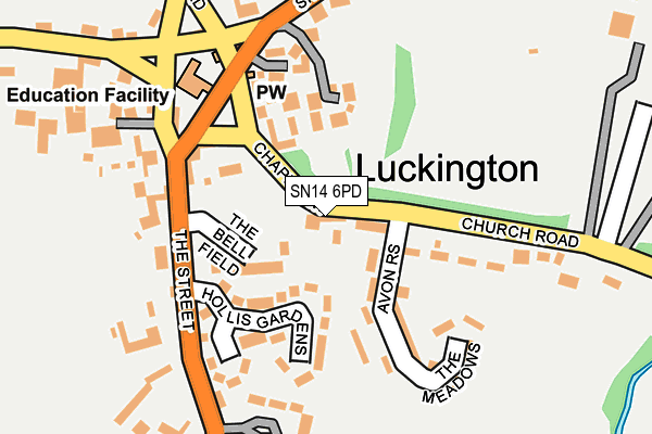 SN14 6PD map - OS OpenMap – Local (Ordnance Survey)