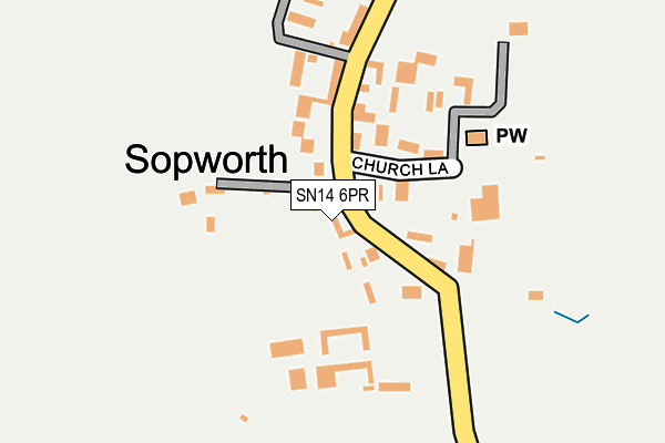 SN14 6PR map - OS OpenMap – Local (Ordnance Survey)
