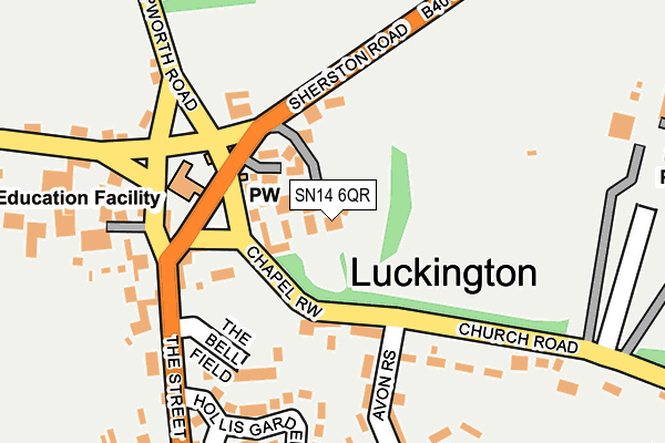 SN14 6QR map - OS OpenMap – Local (Ordnance Survey)