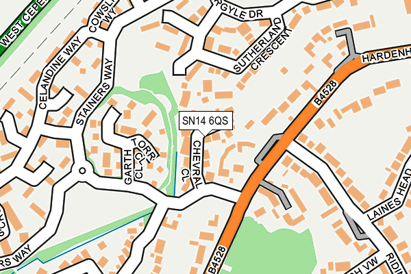 SN14 6QS map - OS OpenMap – Local (Ordnance Survey)