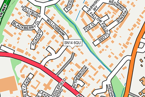 SN14 6QU map - OS OpenMap – Local (Ordnance Survey)