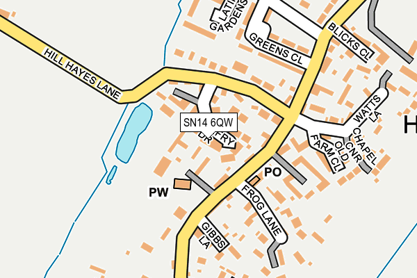 SN14 6QW map - OS OpenMap – Local (Ordnance Survey)