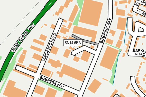 SN14 6RA map - OS OpenMap – Local (Ordnance Survey)