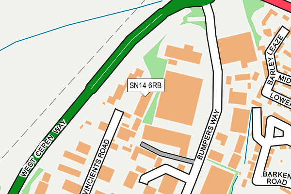 SN14 6RB map - OS OpenMap – Local (Ordnance Survey)