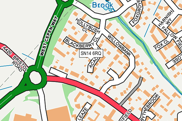 SN14 6RQ map - OS OpenMap – Local (Ordnance Survey)