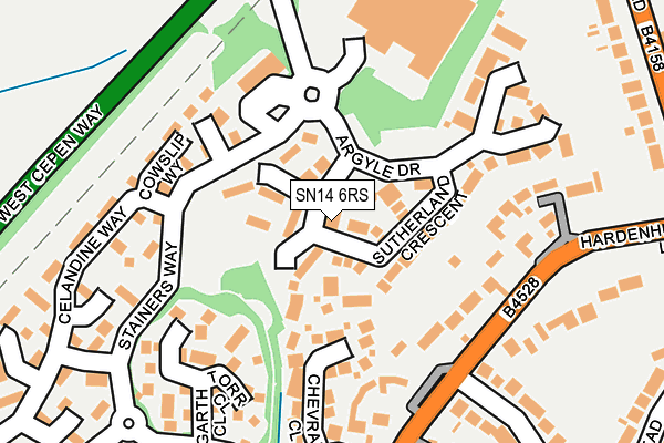 SN14 6RS map - OS OpenMap – Local (Ordnance Survey)