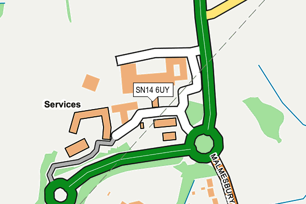 SN14 6UY map - OS OpenMap – Local (Ordnance Survey)