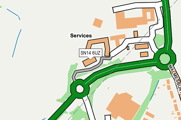SN14 6UZ map - OS OpenMap – Local (Ordnance Survey)