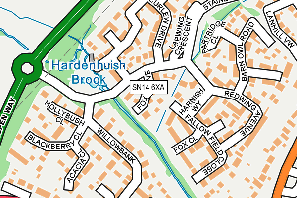 SN14 6XA map - OS OpenMap – Local (Ordnance Survey)