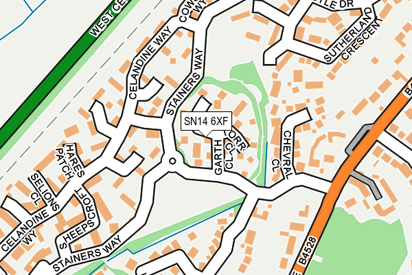 SN14 6XF map - OS OpenMap – Local (Ordnance Survey)