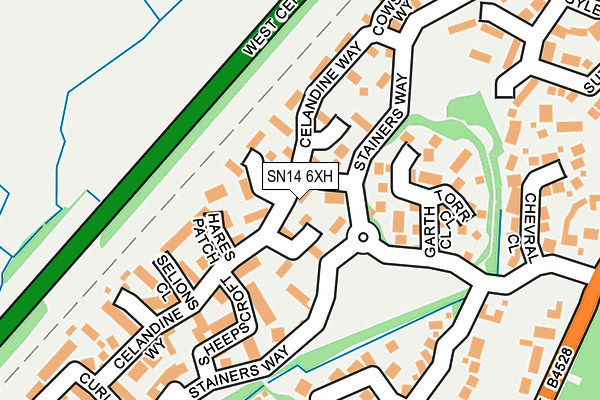 SN14 6XH map - OS OpenMap – Local (Ordnance Survey)