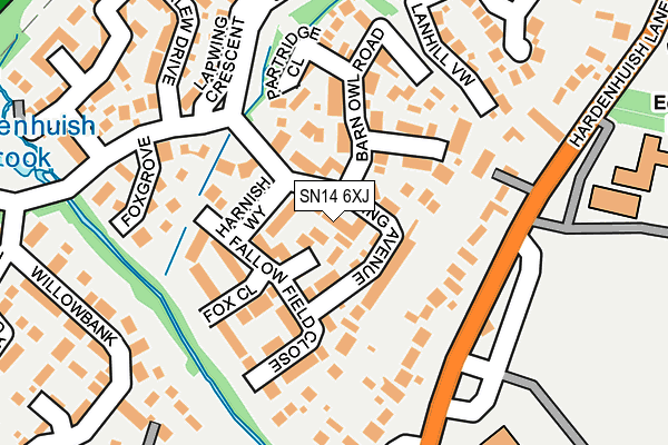 SN14 6XJ map - OS OpenMap – Local (Ordnance Survey)
