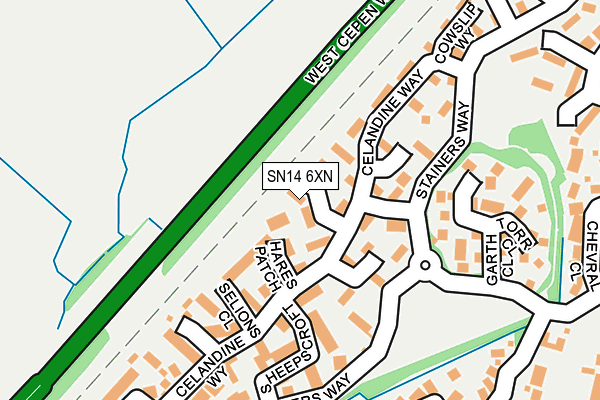 SN14 6XN map - OS OpenMap – Local (Ordnance Survey)