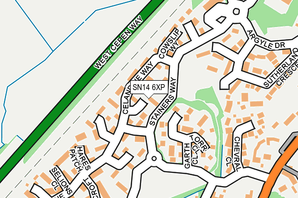 SN14 6XP map - OS OpenMap – Local (Ordnance Survey)