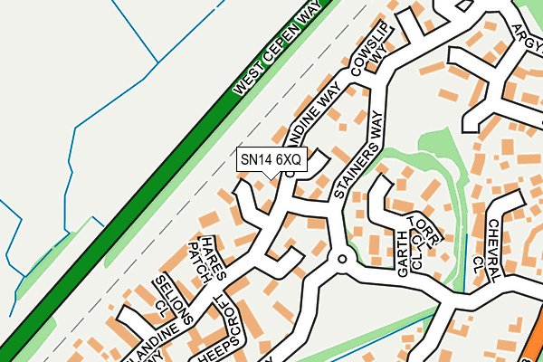 SN14 6XQ map - OS OpenMap – Local (Ordnance Survey)
