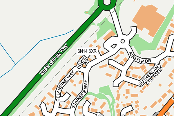 SN14 6XR map - OS OpenMap – Local (Ordnance Survey)