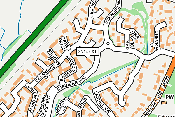 SN14 6XT map - OS OpenMap – Local (Ordnance Survey)