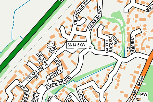 SN14 6XW map - OS OpenMap – Local (Ordnance Survey)