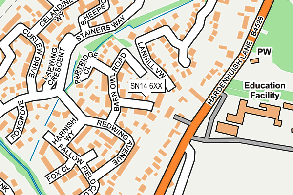 SN14 6XX map - OS OpenMap – Local (Ordnance Survey)