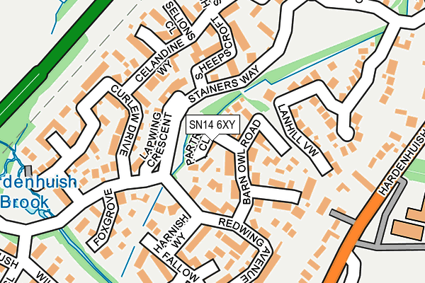 SN14 6XY map - OS OpenMap – Local (Ordnance Survey)