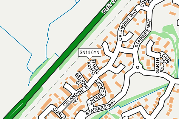 SN14 6YN map - OS OpenMap – Local (Ordnance Survey)