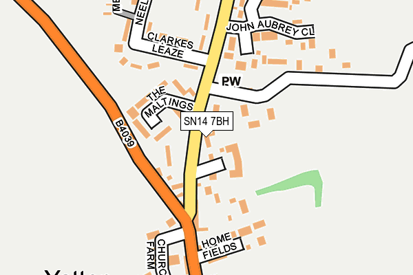 SN14 7BH map - OS OpenMap – Local (Ordnance Survey)
