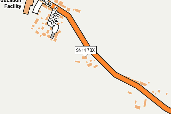 SN14 7BX map - OS OpenMap – Local (Ordnance Survey)