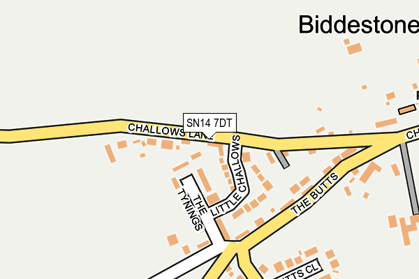 SN14 7DT map - OS OpenMap – Local (Ordnance Survey)