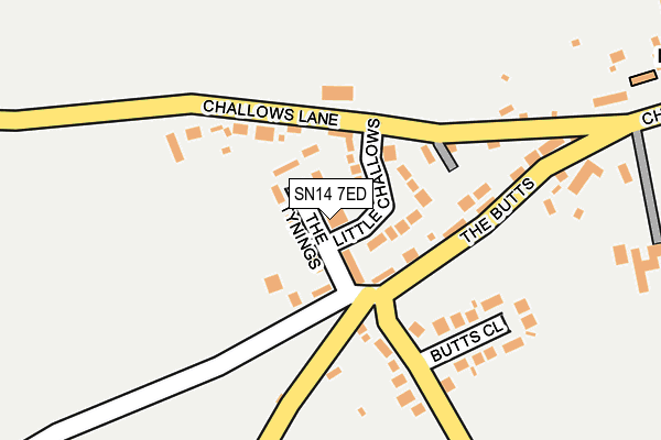 SN14 7ED map - OS OpenMap – Local (Ordnance Survey)