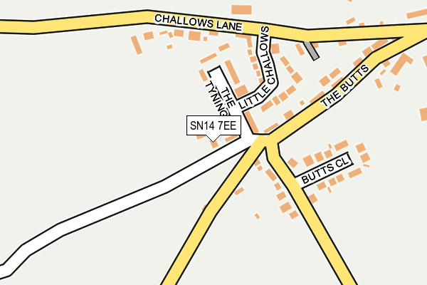 SN14 7EE map - OS OpenMap – Local (Ordnance Survey)