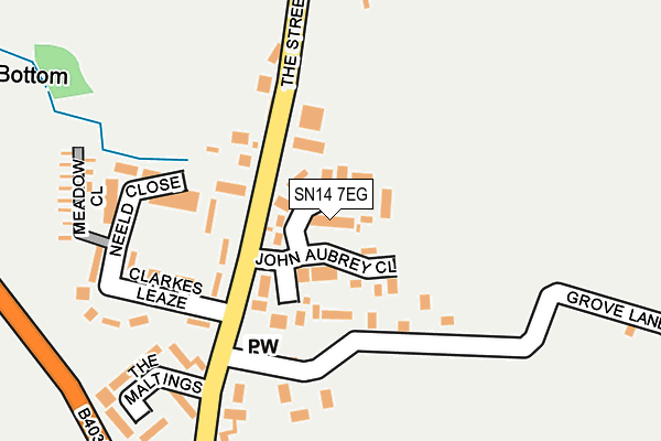 SN14 7EG map - OS OpenMap – Local (Ordnance Survey)