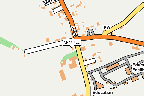 SN14 7EZ map - OS OpenMap – Local (Ordnance Survey)