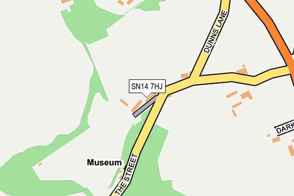 SN14 7HJ map - OS OpenMap – Local (Ordnance Survey)