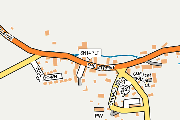 SN14 7LT map - OS OpenMap – Local (Ordnance Survey)
