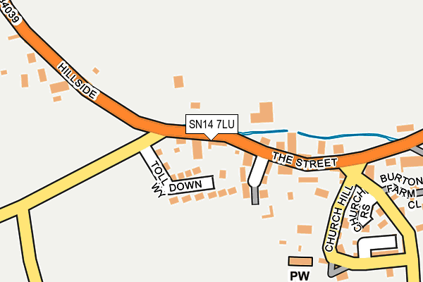 SN14 7LU map - OS OpenMap – Local (Ordnance Survey)